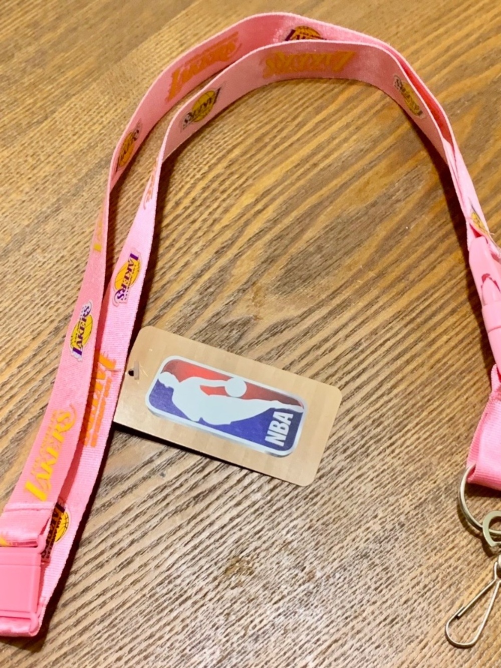Lakers NBA pink lanyard